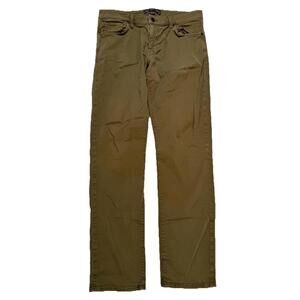 34 Heritage Men’s Pants 35x33 Olive Khaki Stretch Cotton Slim Straight